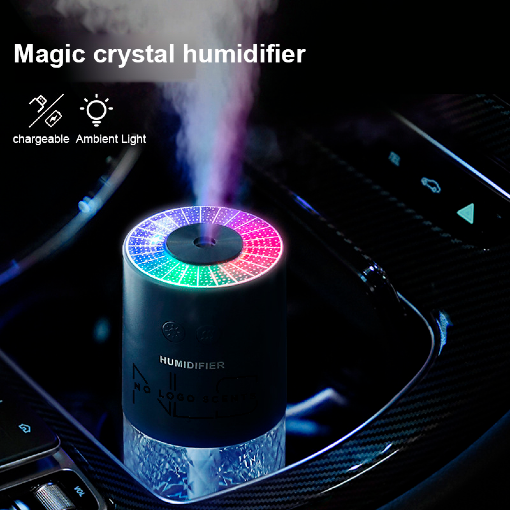 Wireless Air Humidifier Aroma Diffuser. Rechargeable 450mAh Battery  from category HOME & CAR - 3